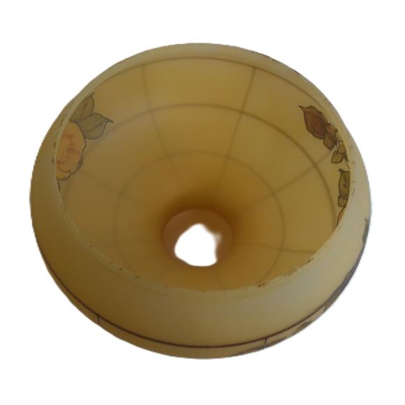 Vintage Reverse Painted Floral Glass Lampshade - Picture 3 of 7